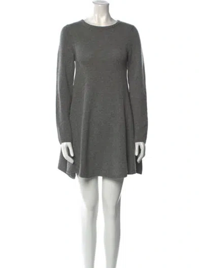 Pre-owned Khaite Cashmere Mini Dress In Gray