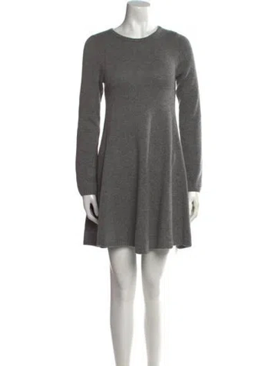Pre-owned Khaite Cashmere Mini Dress In Gray
