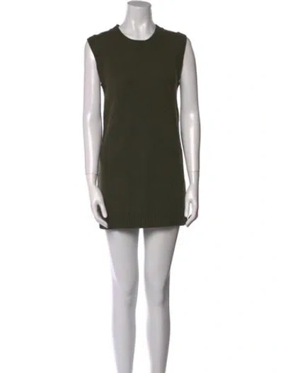 Pre-owned Khaite Cashmere Mini Dress In Green
