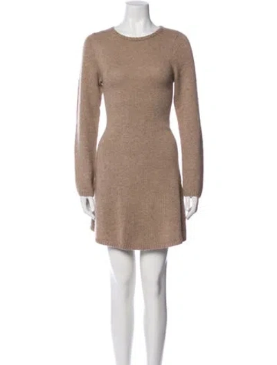 Pre-owned Khaite Cashmere Mini Dress In Neutral