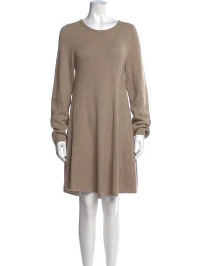 Pre-owned Khaite Cashmere Mini Dress In Neutral