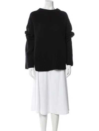 Pre-owned Khaite Cashmere Mock Neck Sweater In Black