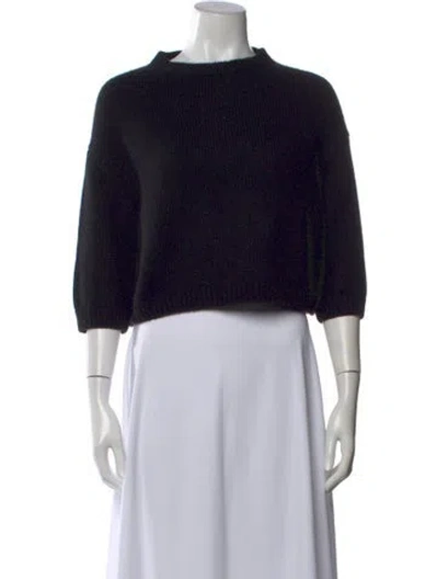 Pre-owned Khaite Cashmere Mock Neck Sweater In Black
