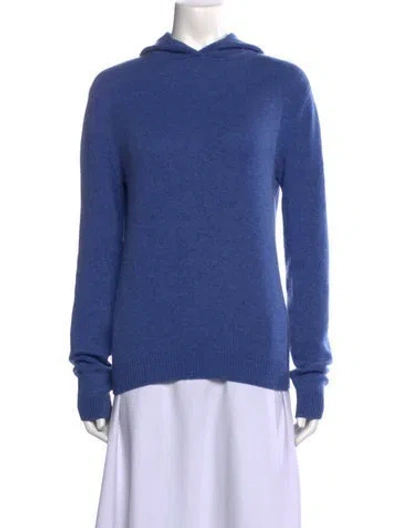 Pre-owned Khaite Cashmere Mock Neck Sweater In Blue
