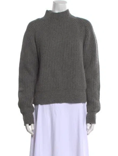Pre-owned Khaite Cashmere Mock Neck Sweater In Gray