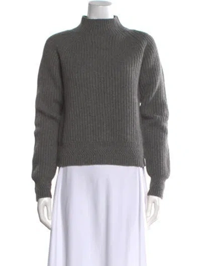 Pre-owned Khaite Cashmere Mock Neck Sweater In Gray