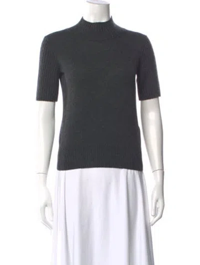 Pre-owned Khaite Cashmere Mock Neck Sweater In Gray