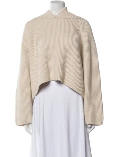 Pre-owned Khaite Cashmere Mock Neck Sweater In Neutral