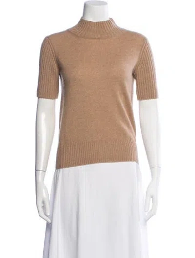 Pre-owned Khaite Cashmere Mock Neck Sweater In Neutral
