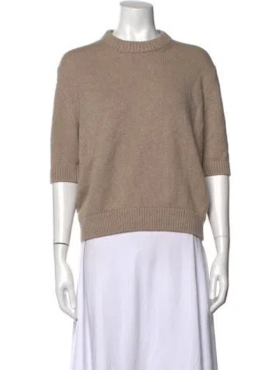 Pre-owned Khaite Cashmere Mock Neck Sweater In Neutrals