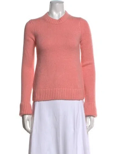 Pre-owned Khaite Cashmere Mock Neck Sweater In Pink