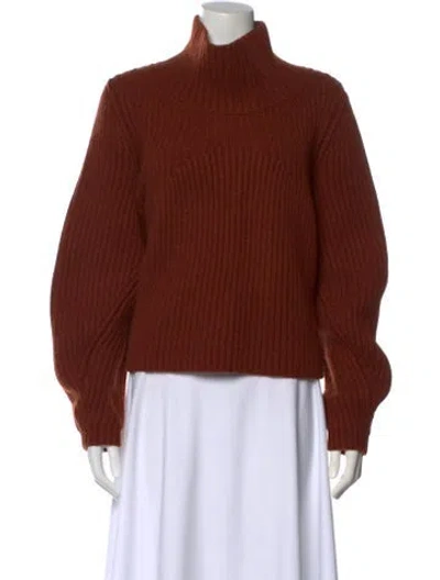 Pre-owned Khaite Cashmere Mock Neck Sweater In Red