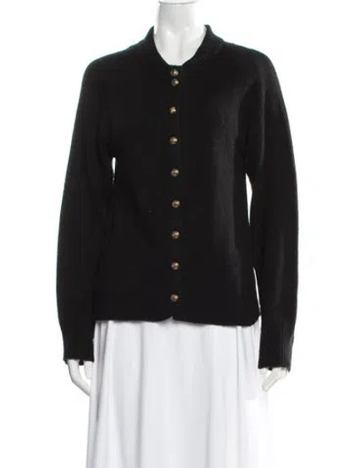 Pre-owned Khaite Cashmere Open Front Sweater In Black