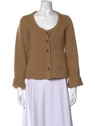 Pre-owned Khaite Cashmere Open Front Sweater In Neutrals