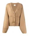 Khaite Scarlett Heavy Cashmere Knit Cardigan In Nude