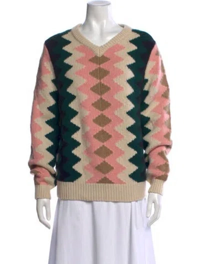 Pre-owned Khaite Cashmere Patterned Sweater