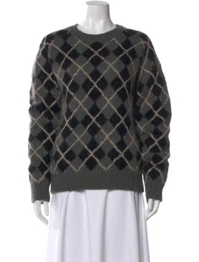 Pre-owned Khaite Cashmere Patterned Sweater In Gray