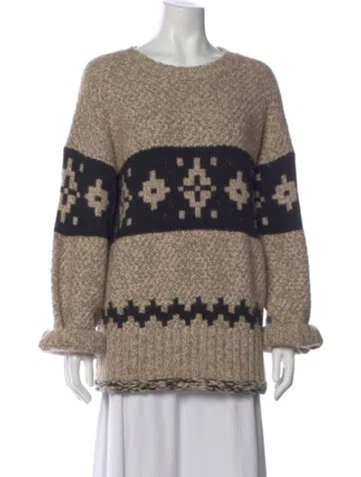 Pre-owned Khaite Cashmere Patterned Sweater In Neutral