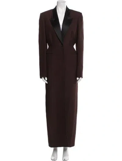 Pre-owned Khaite Cashmere Peacoat In Brown