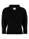 Khaite Black Cashmere Herve Polo Shirt