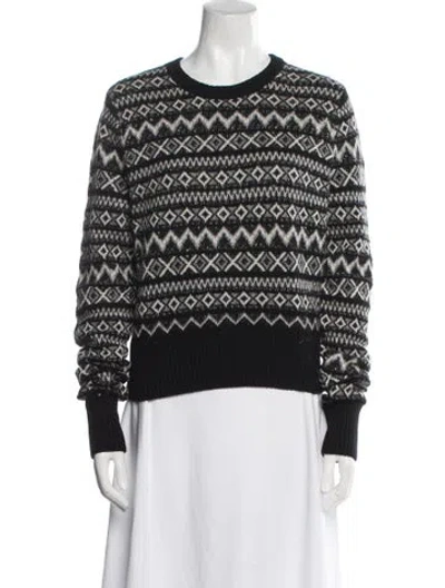 Pre-owned Khaite Cashmere Printed Sweater In Black