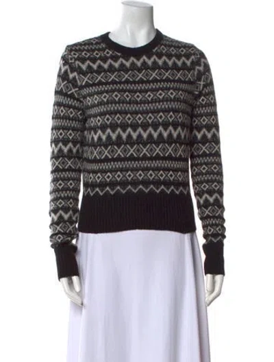 Pre-owned Khaite Cashmere Printed Sweater In Black