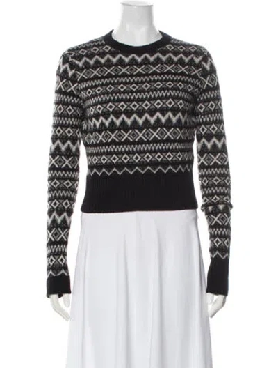 Pre-owned Khaite Cashmere Printed Sweater In Black