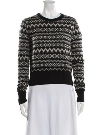 Pre-owned Khaite Cashmere Printed Sweater In Black
