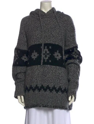Pre-owned Khaite Cashmere Printed Sweater In Gray