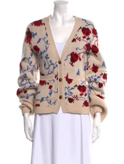 Pre-owned Khaite Cashmere Printed Sweater In Neutral