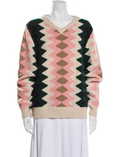 Pre-owned Khaite Cashmere Printed Sweater In Neutral