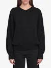 Khaite Wolfe V-neck Cashmere Sweater In Black