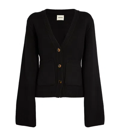 Khaite Scarlet Knitted Cardigan In Blue