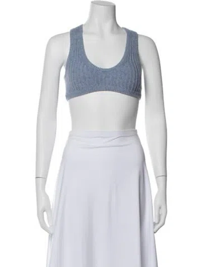 Pre-owned Khaite Cashmere Scoop Neck Sports Bra In Black