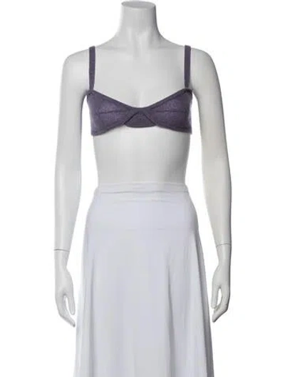 Pre-owned Khaite Cashmere Scoop Neck Sports Bra In Purple