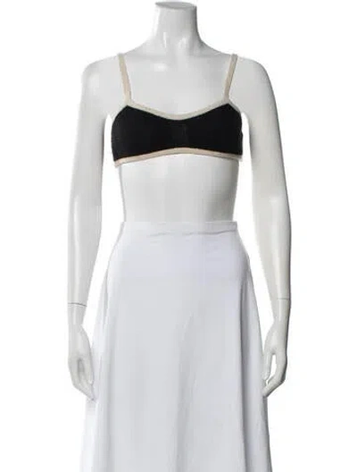 Pre-owned Khaite Cashmere Scoop Neck Sports Bra In White