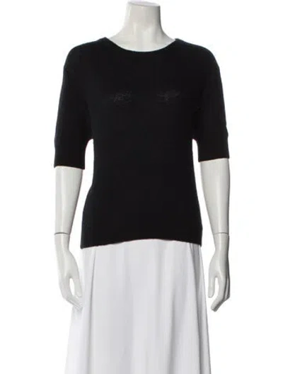 Pre-owned Khaite Cashmere Scoop Neck Sweater In Black