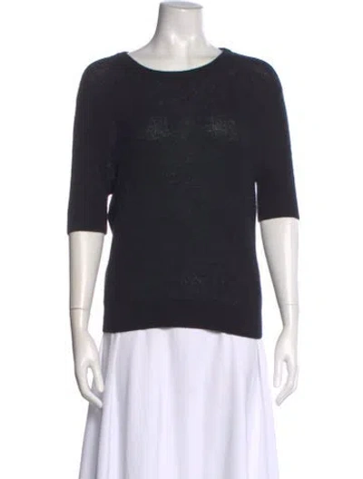 Pre-owned Khaite Cashmere Scoop Neck Sweater In Black