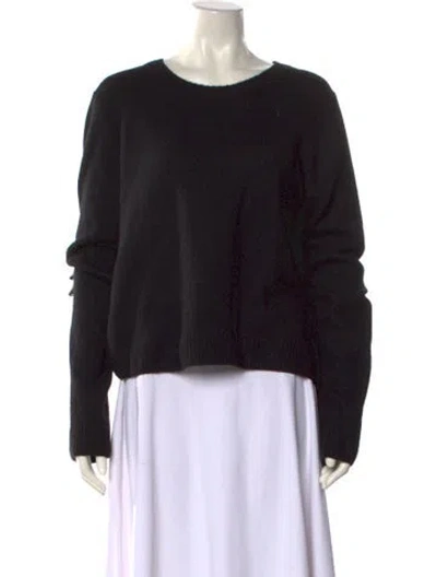 Pre-owned Khaite Cashmere Scoop Neck Sweater In Black