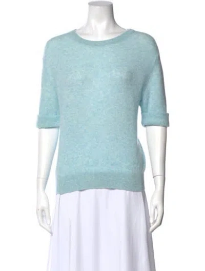 Pre-owned Khaite Cashmere Scoop Neck Sweater In Blue