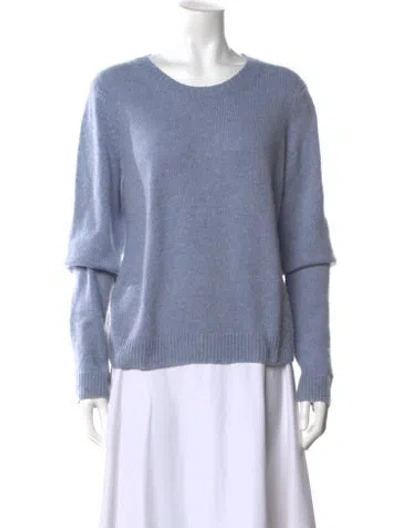 Pre-owned Khaite Cashmere Scoop Neck Sweater In Blue
