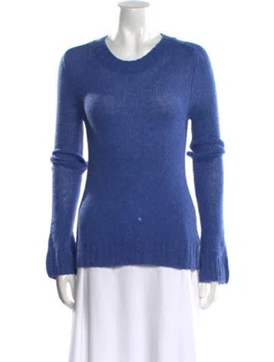 Pre-owned Khaite Cashmere Scoop Neck Sweater In Blue