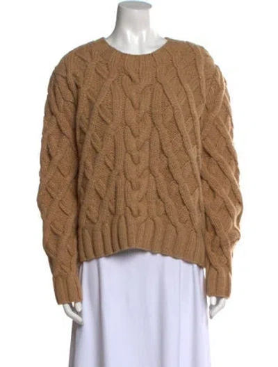 Pre-owned Khaite Cashmere Scoop Neck Sweater In Brown