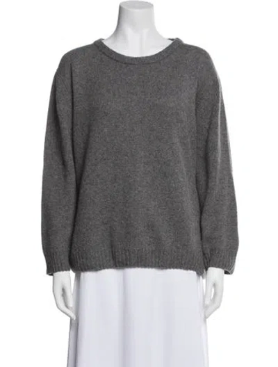 Pre-owned Khaite Cashmere Scoop Neck Sweater In Gray