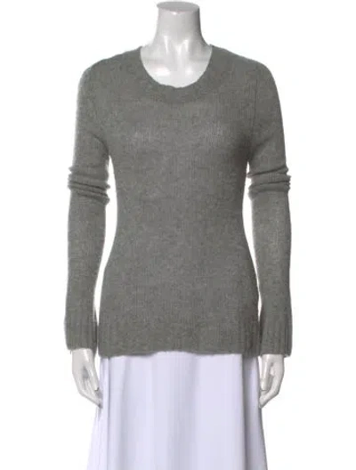 Pre-owned Khaite Cashmere Scoop Neck Sweater In Gray