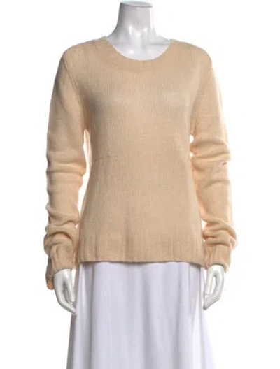 Pre-owned Khaite Cashmere Scoop Neck Sweater In Neutral