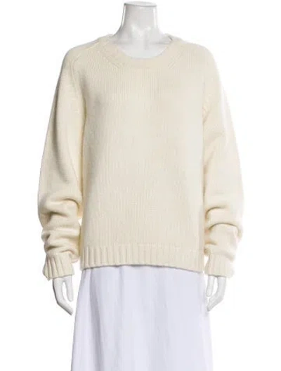 Pre-owned Khaite Cashmere Scoop Neck Sweater In Neutral