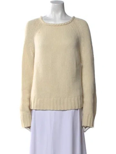 Pre-owned Khaite Cashmere Scoop Neck Sweater In Neutral