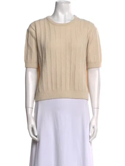 Pre-owned Khaite Cashmere Scoop Neck Sweater In Neutral