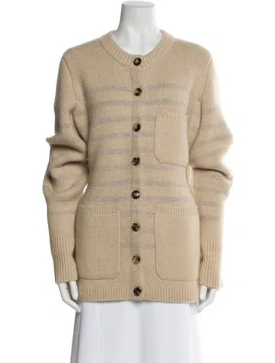 Pre-owned Khaite Cashmere Scoop Neck Sweater In Neutral